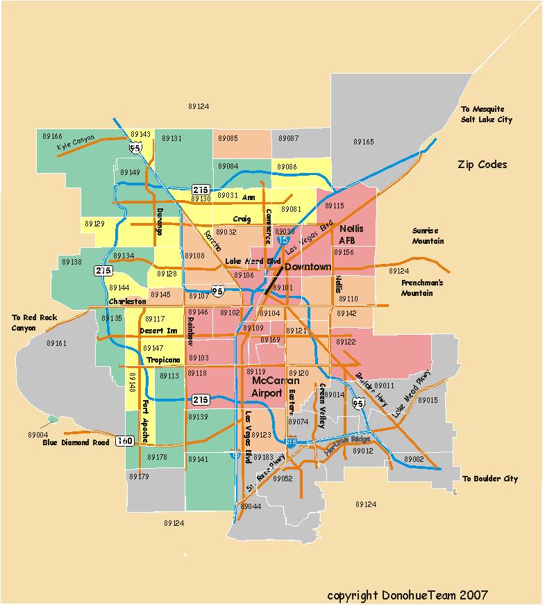 Map Zip Codes Las Vegas
