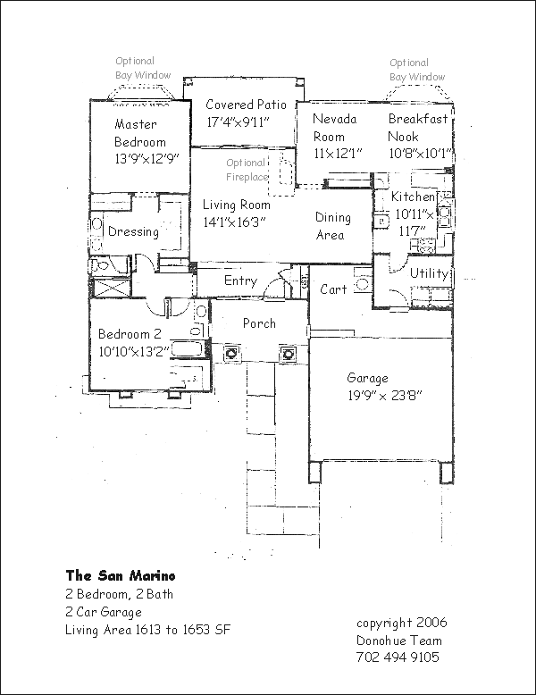 Floor Plan of the San Martino 1653 SF